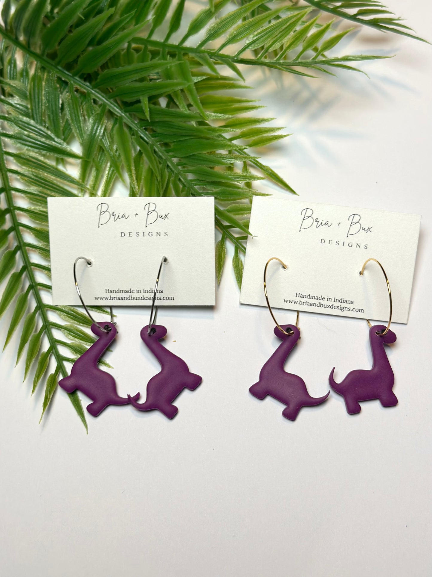 purple dino hoops