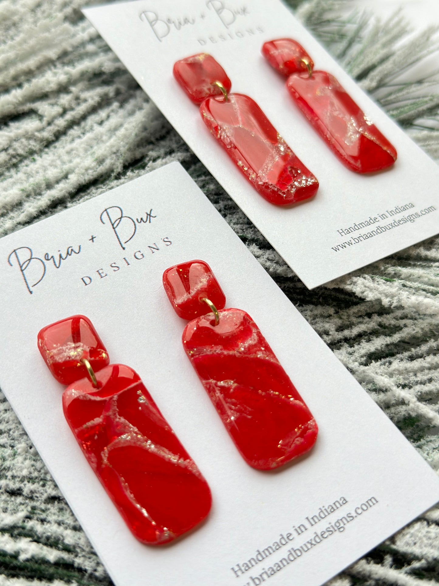 ruby + silver dangles