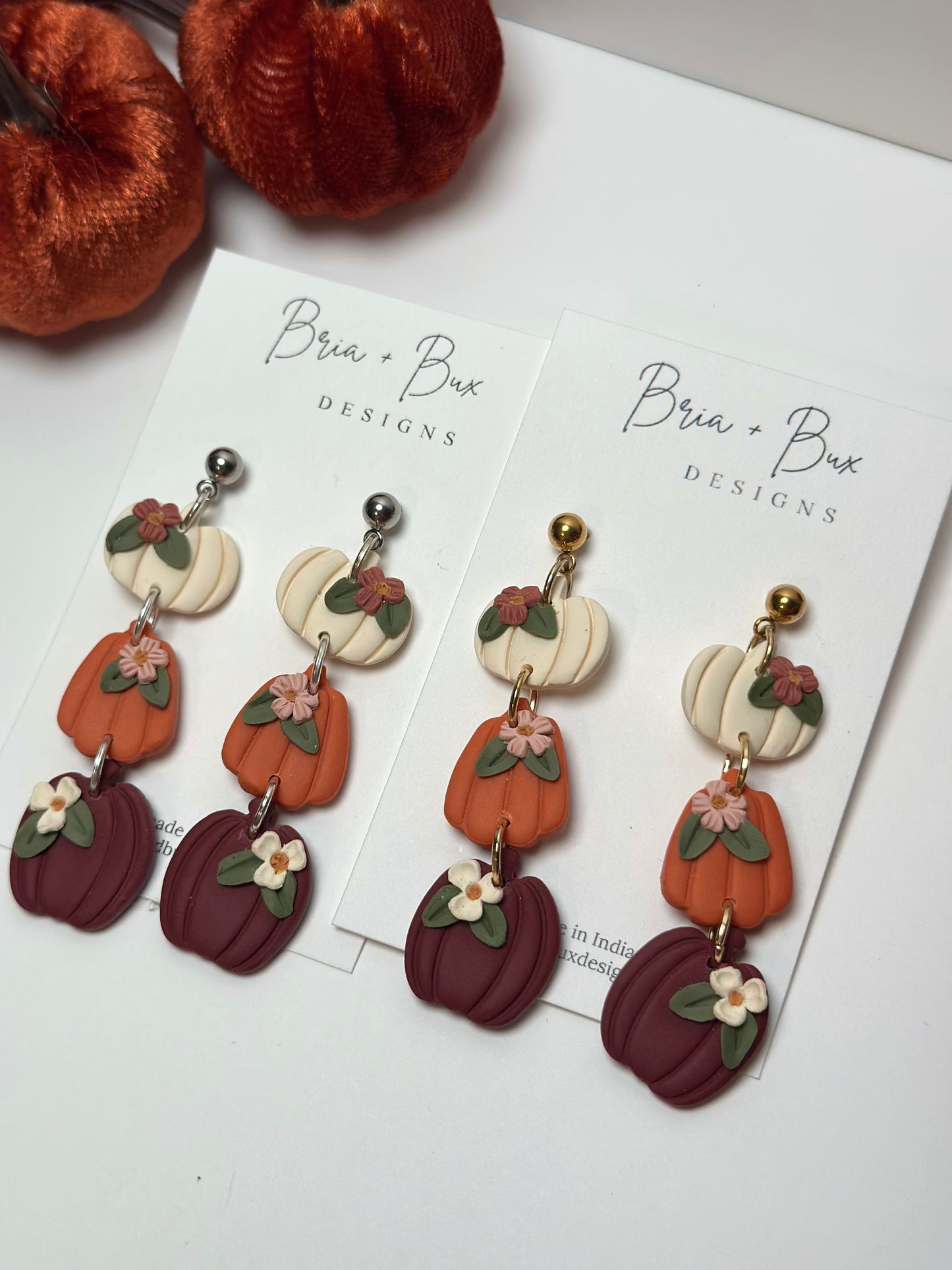 floral pumpkins