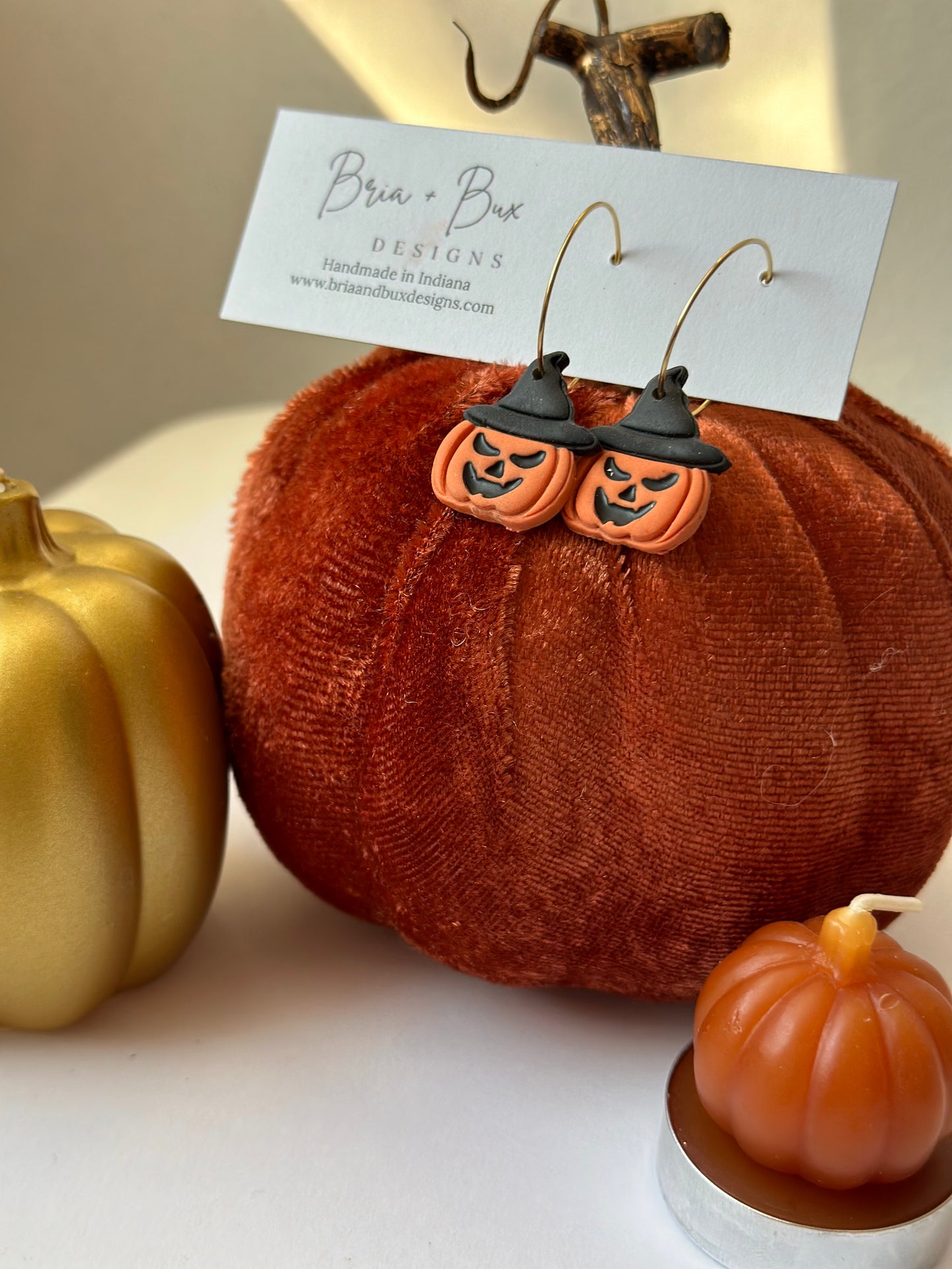 pumpkin + witch hat hoops