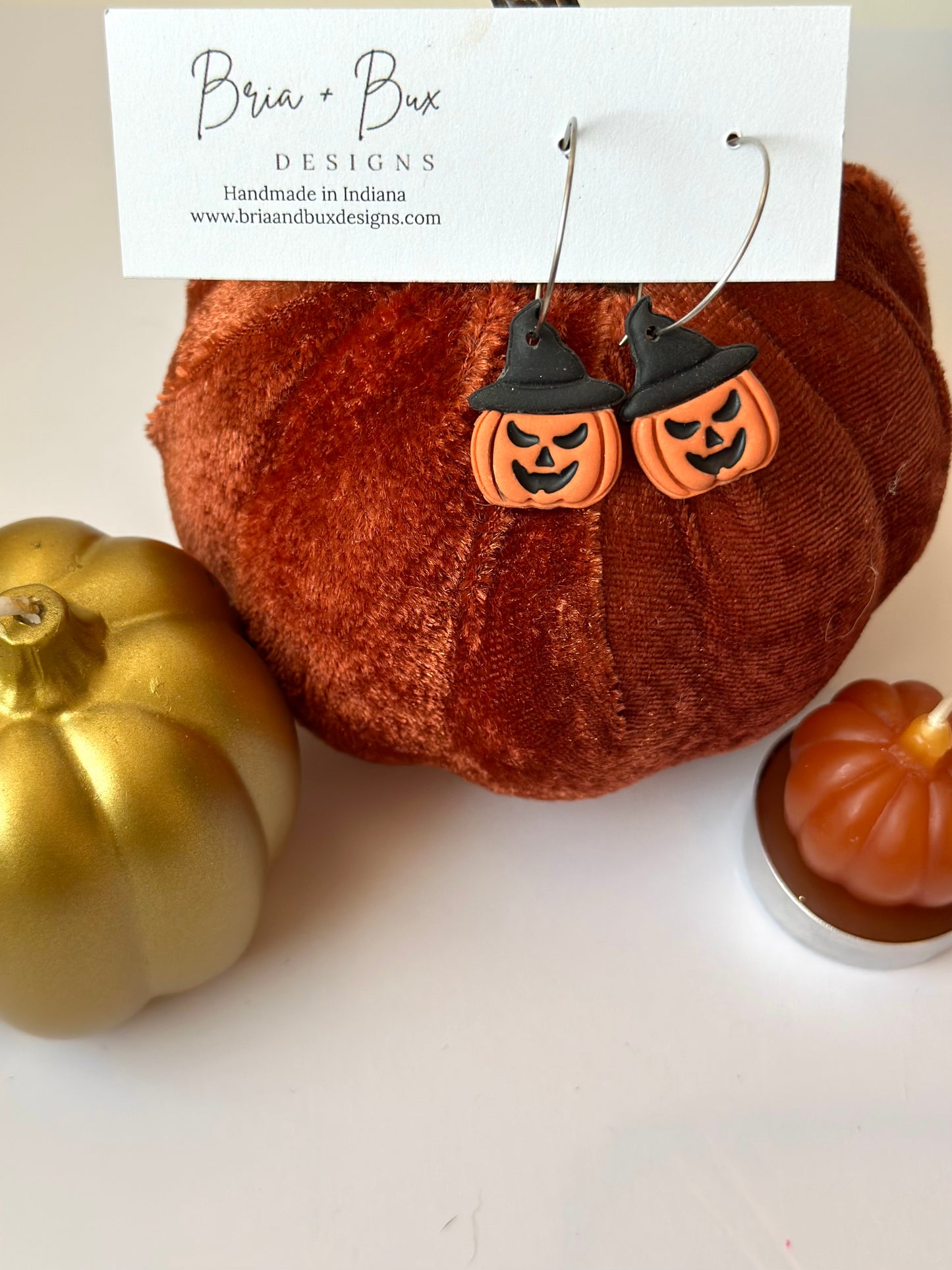 pumpkin + witch hat hoops