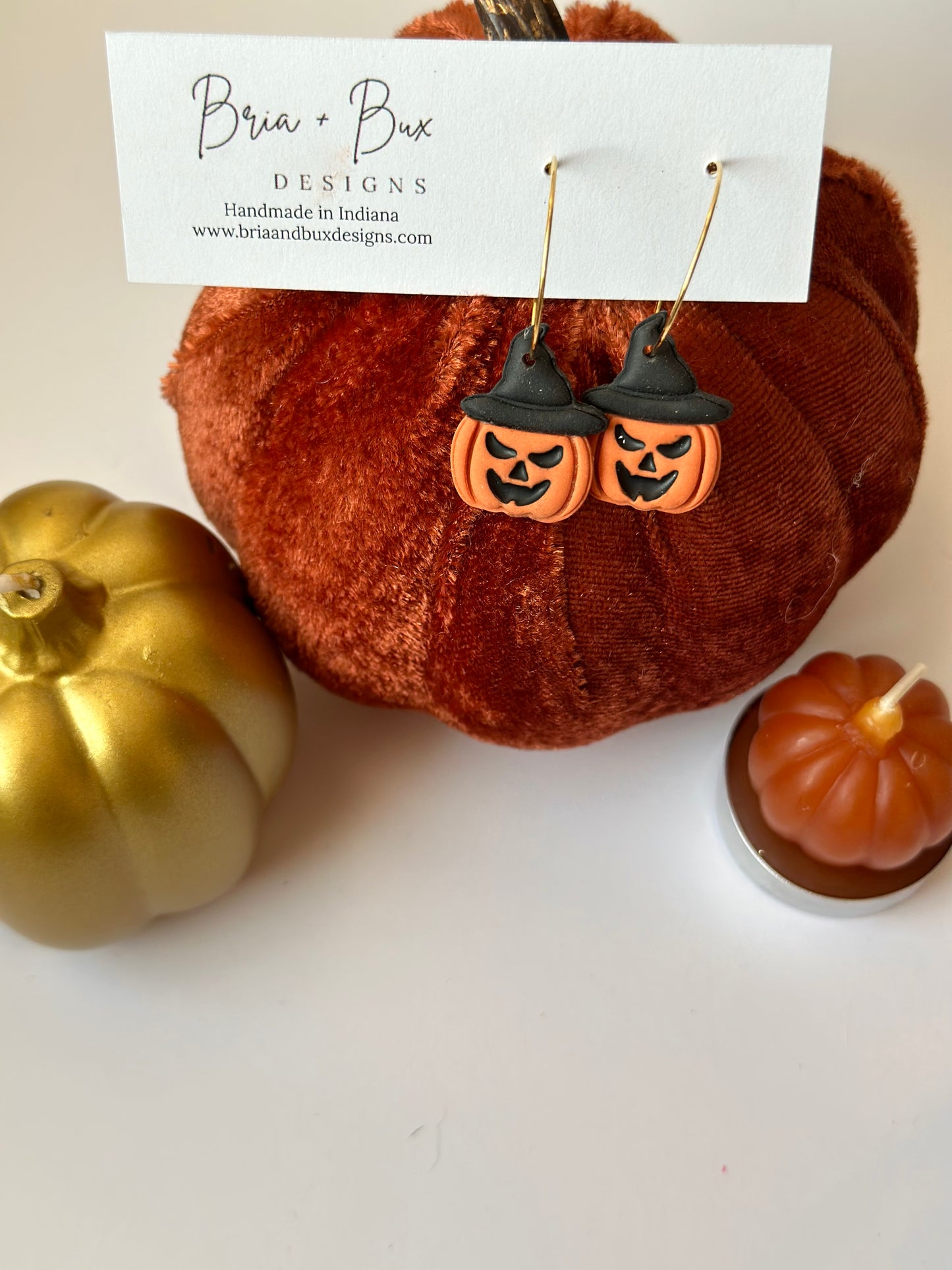 pumpkin + witch hat hoops