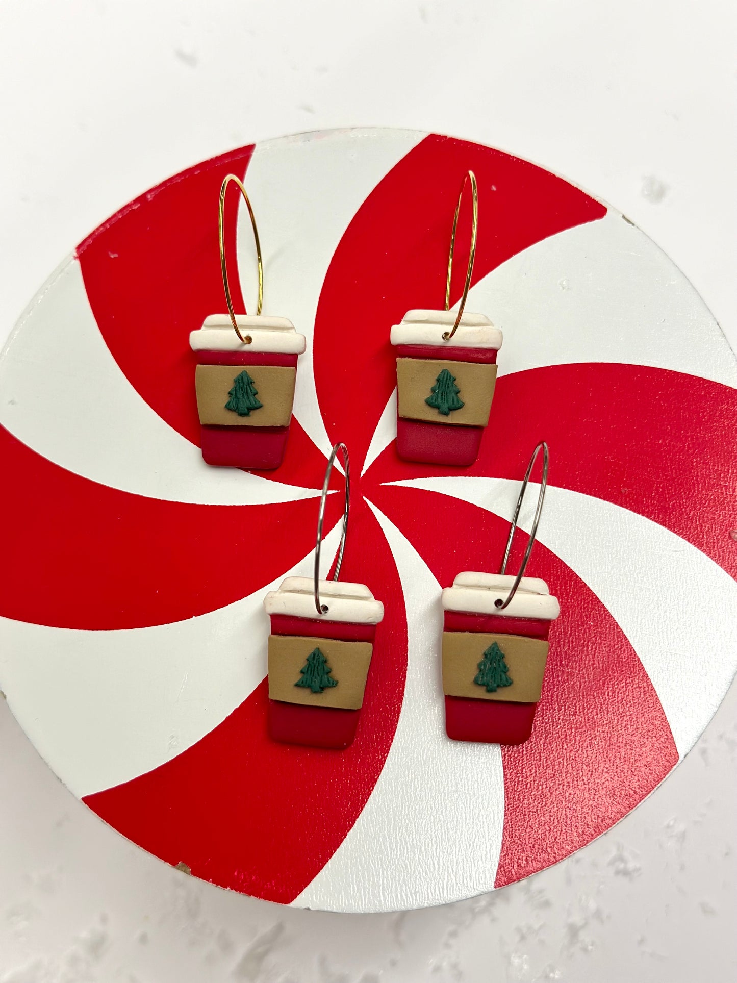 Christmas latte hoops