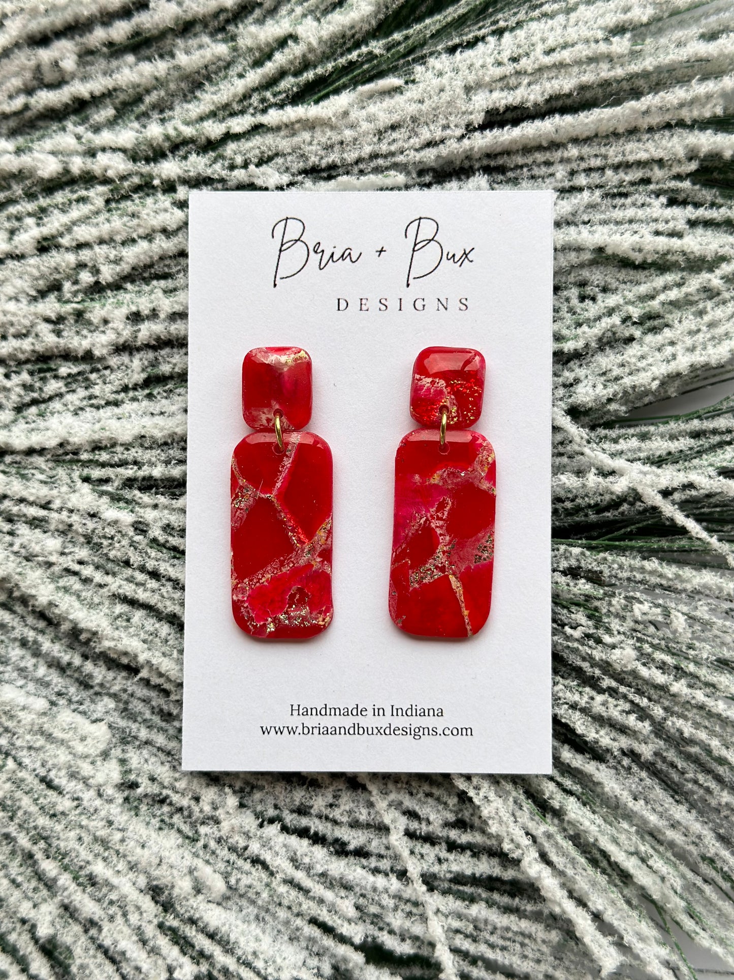ruby + silver dangles