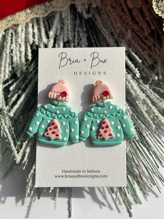 aqua Christmas sweaters