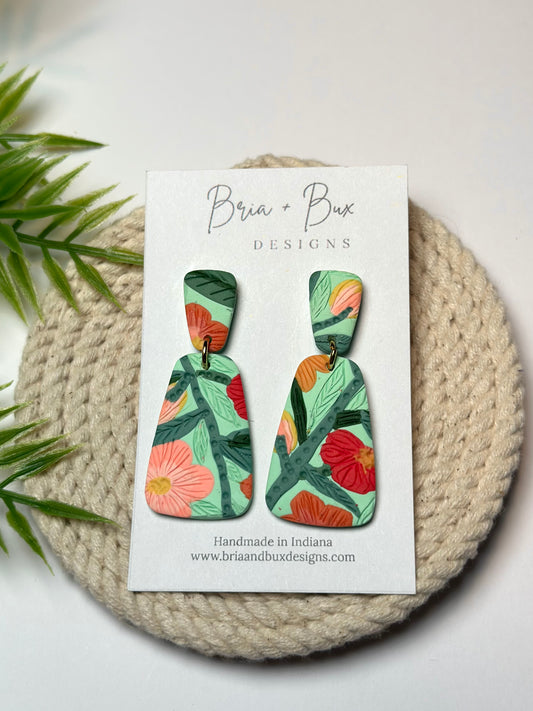 floral leaf trapezoids