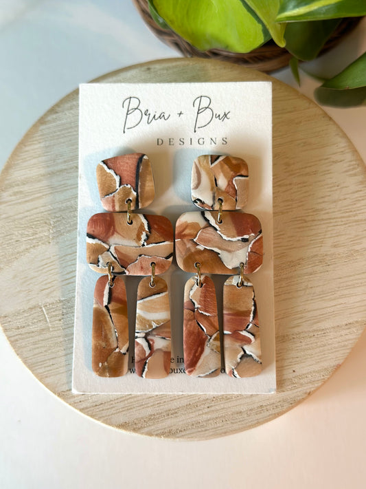 boho dangles in neautral watercolor