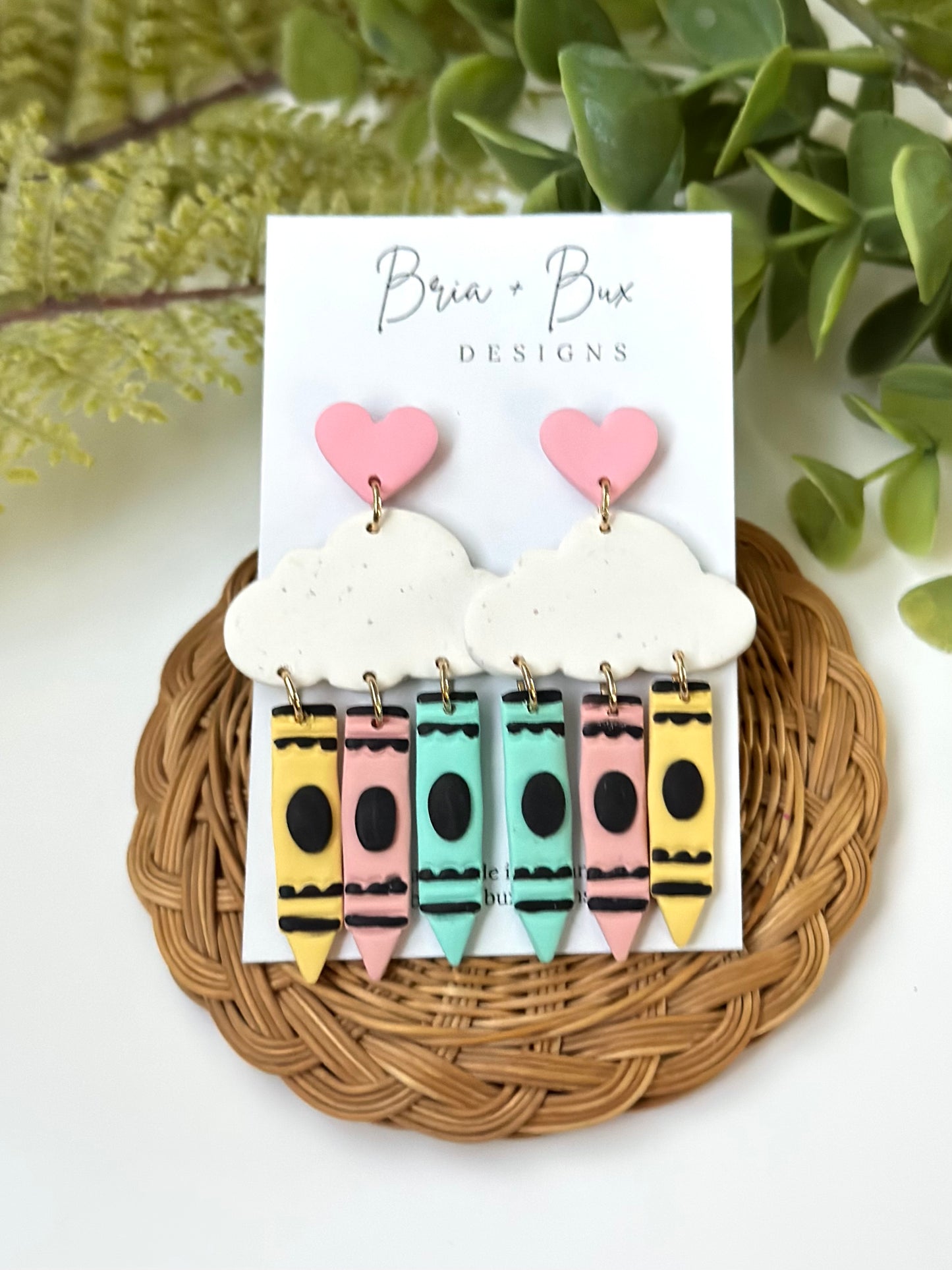 cloud + crayon dangles