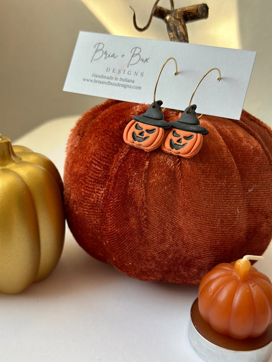 pumpkin + witch hat hoops